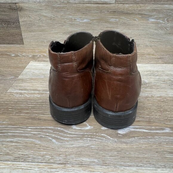Structure Brown Leather Chelsea Ankle Boots Men's Size 10 - Picture 3 of 7